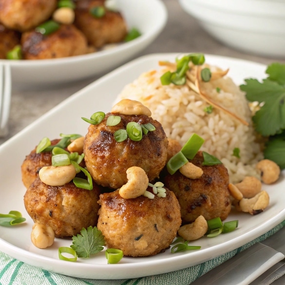 Cashew Chicken Meatballs