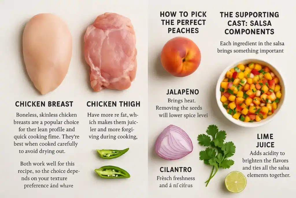 Pan Grilled Chicken with Peach Salsa