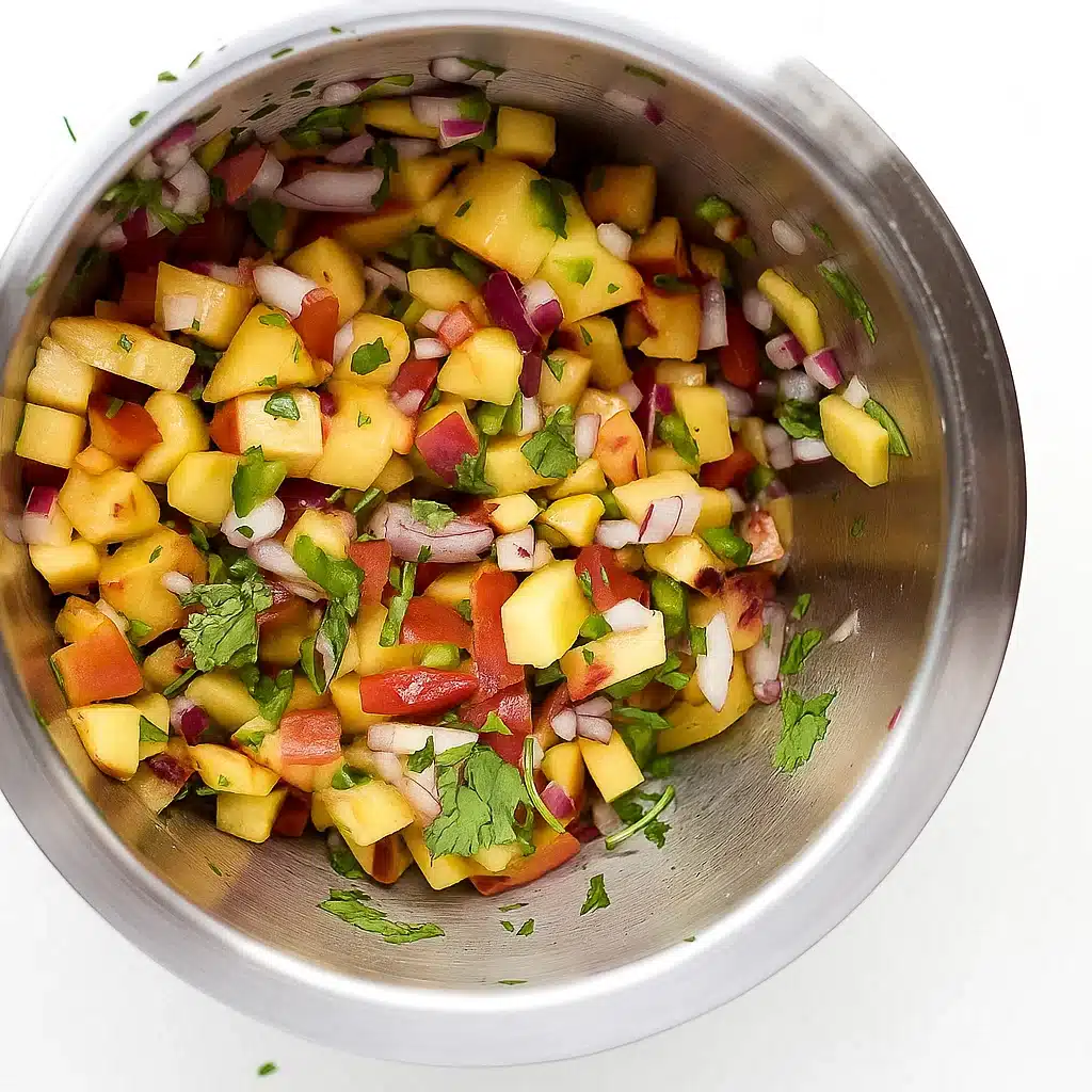 Pan Grilled Chicken with Peach Salsa