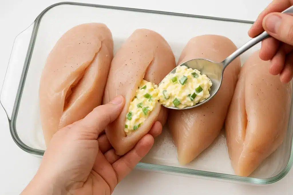 Jalapeno popper stuffed chicken