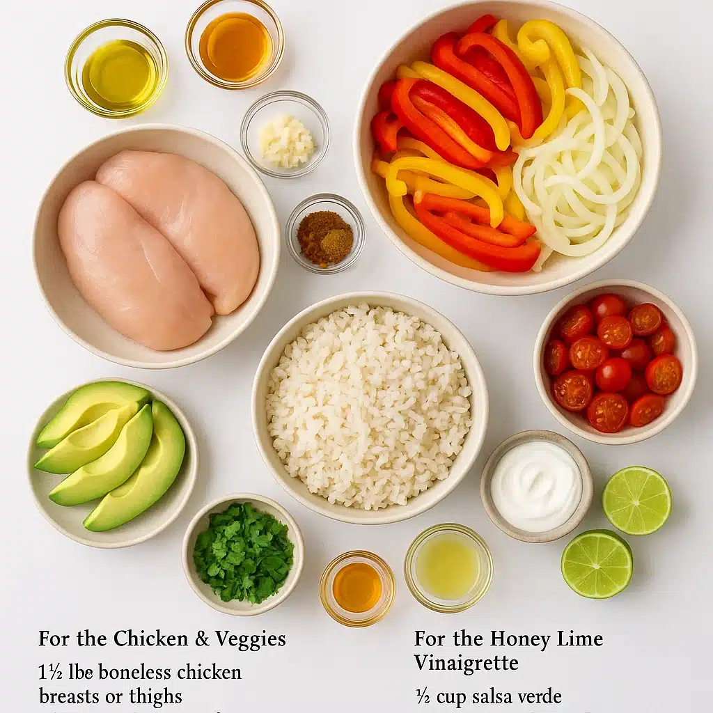 Honey Lime Chili Chicken Bowls