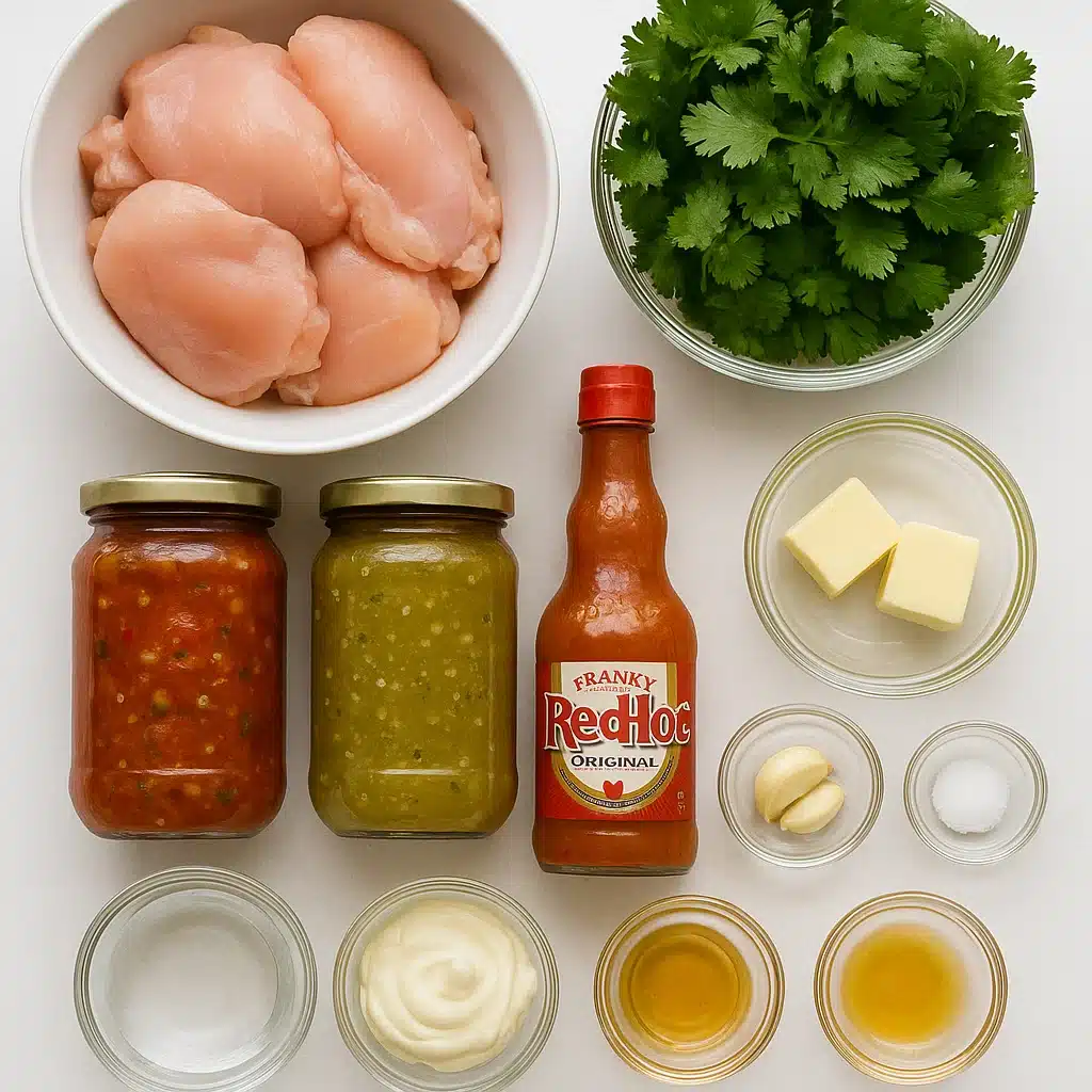 Crockpot Salsa Verde Chicken Tortilla Bowl