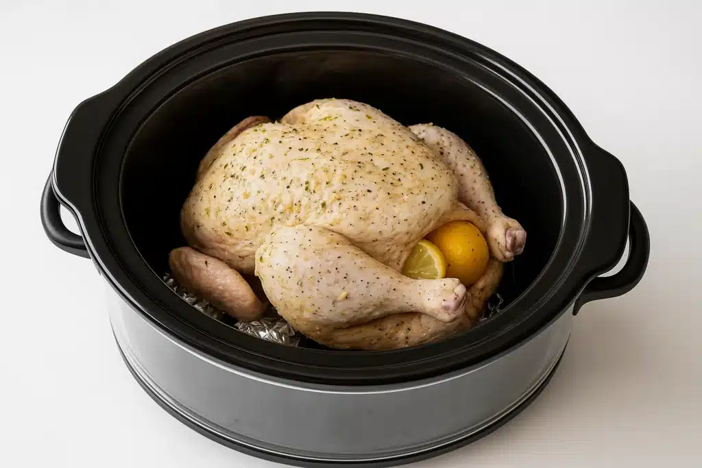 slow cooker roast chicken