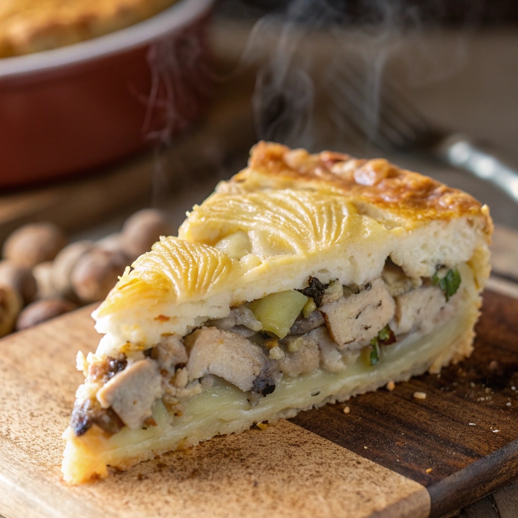 Duchess Potato Chicken Mushroom Pie