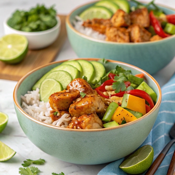 Honey Lime Chili Chicken Bowls