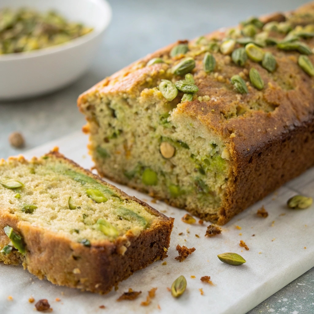 Lemon Pistachio Zucchini Bread