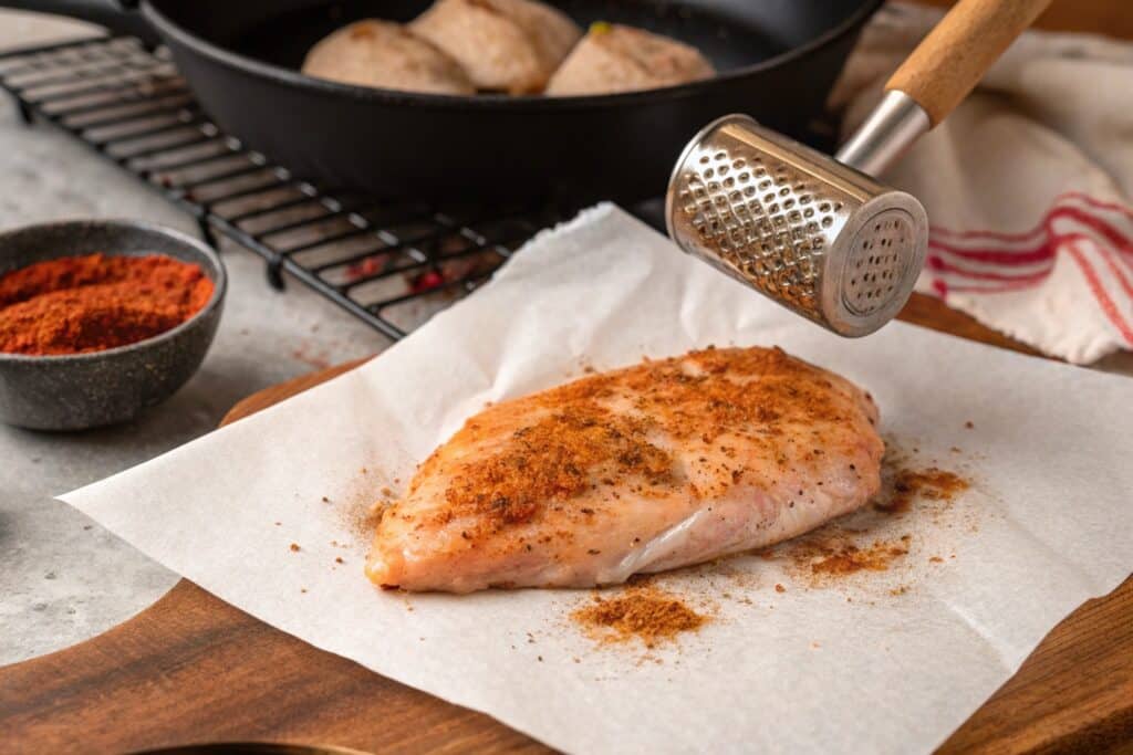 Pan Grilled Chicken with Peach Salsa