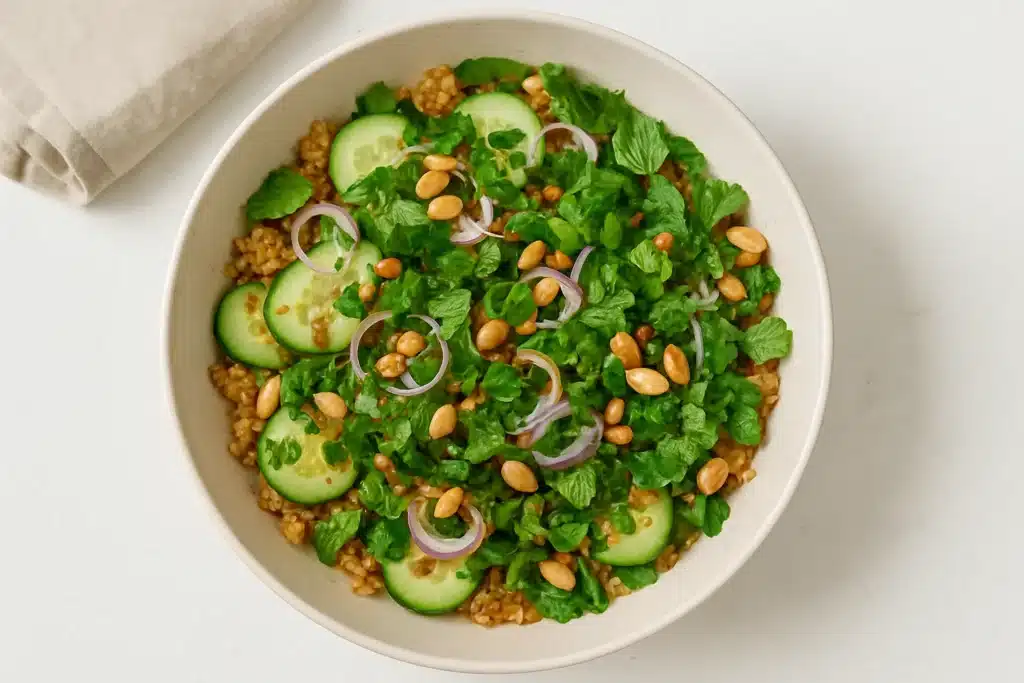 Crispy Rice Salad with Cucumbers
