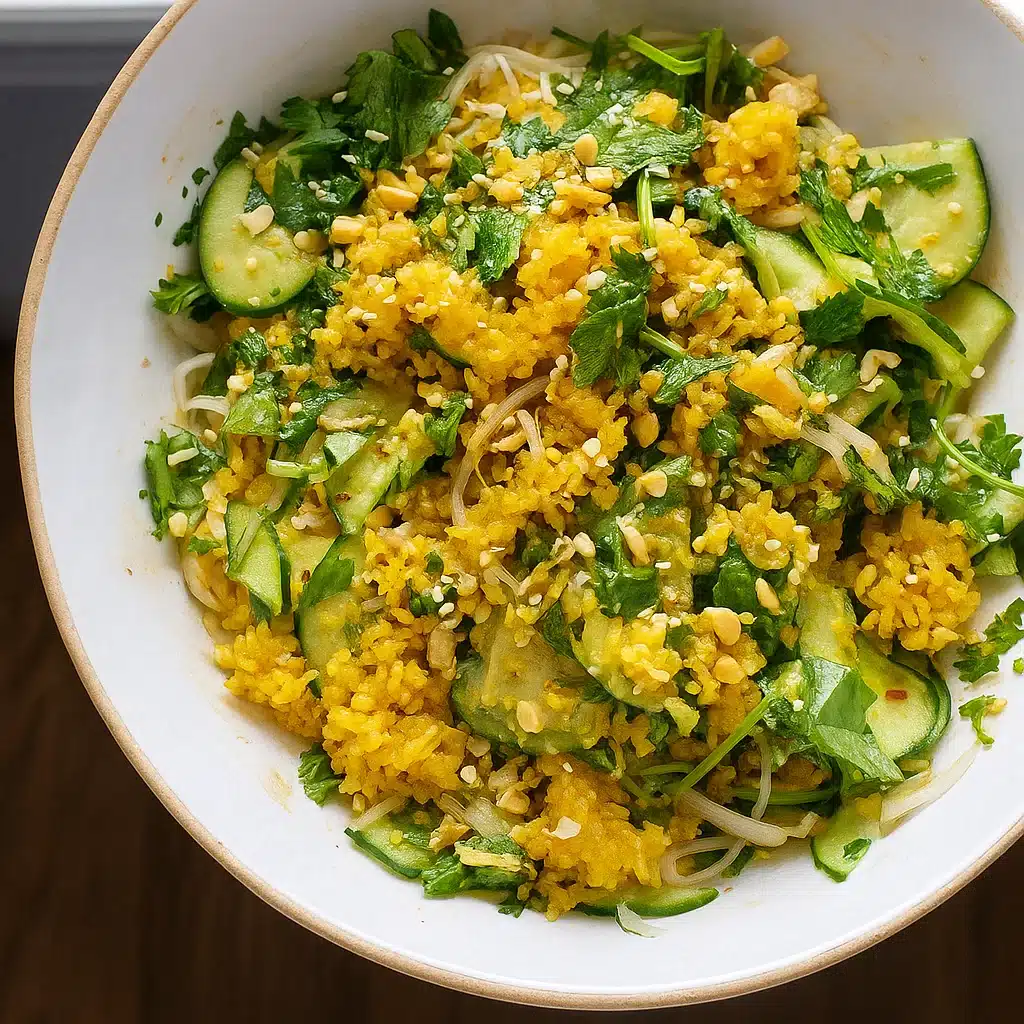 Crispy Rice Salad with Cucumbers