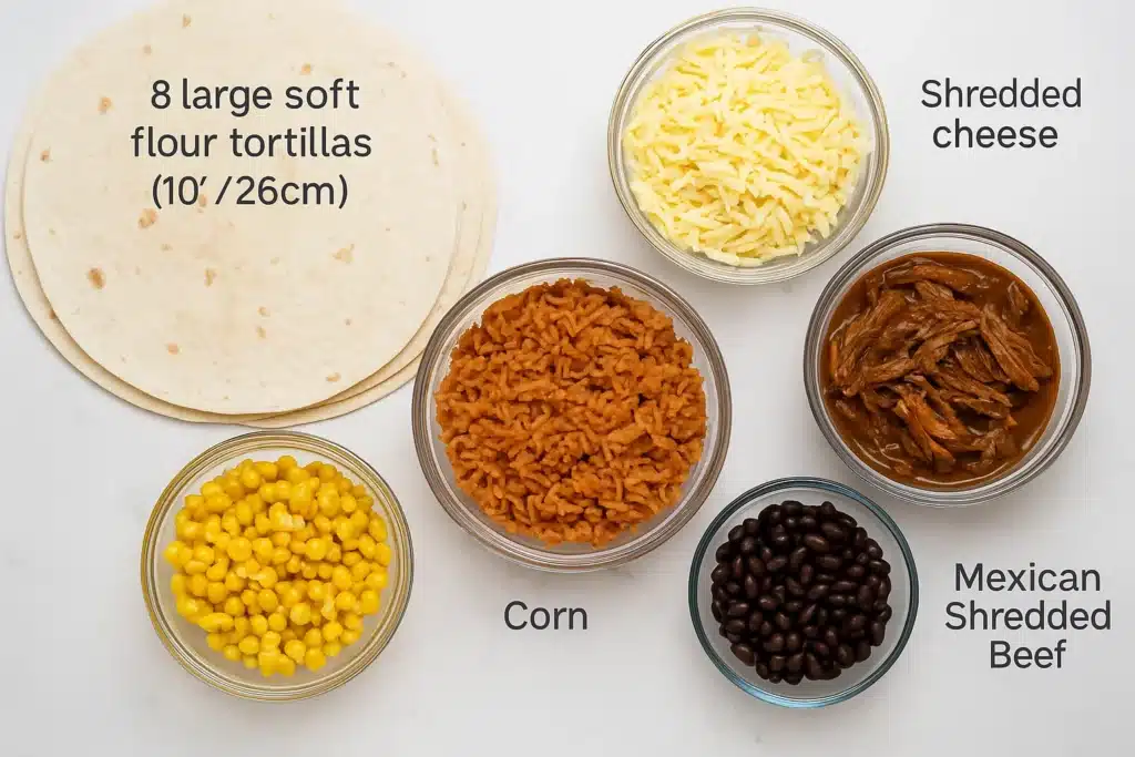 Shredded Beef Burritos