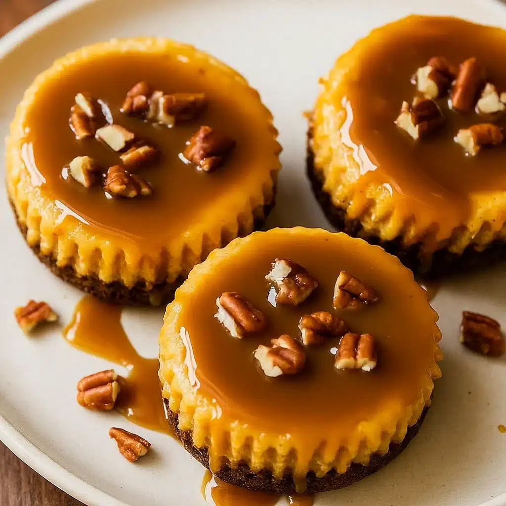 Caramel Pumpkin Cheesecakes