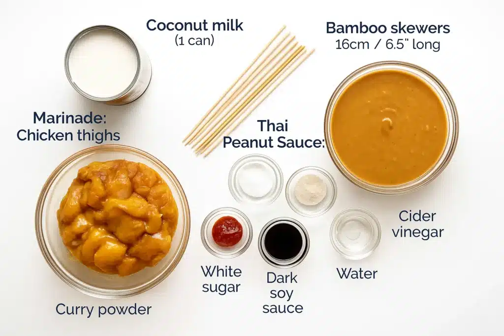 Chicken Satay and Thai Peanut Sauce