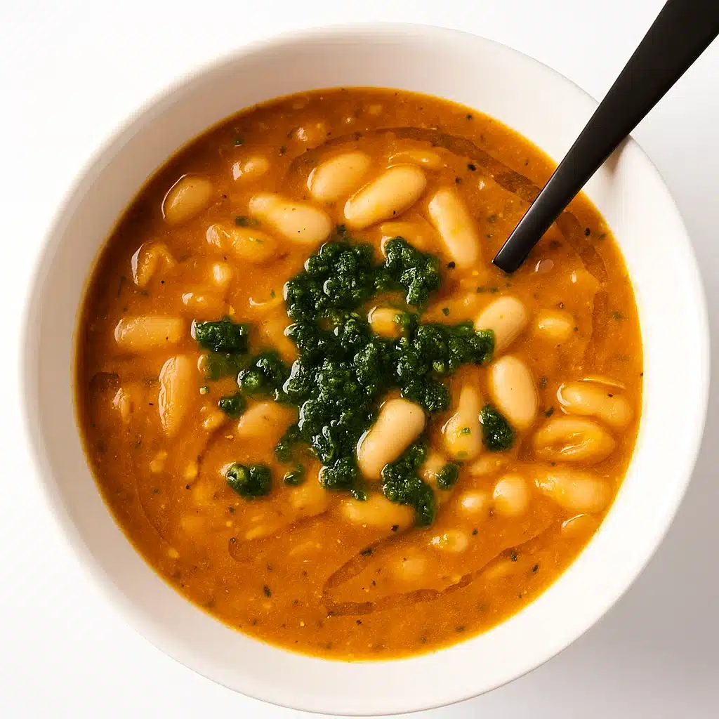 Hearty Bean Soup with Herbs and Picada