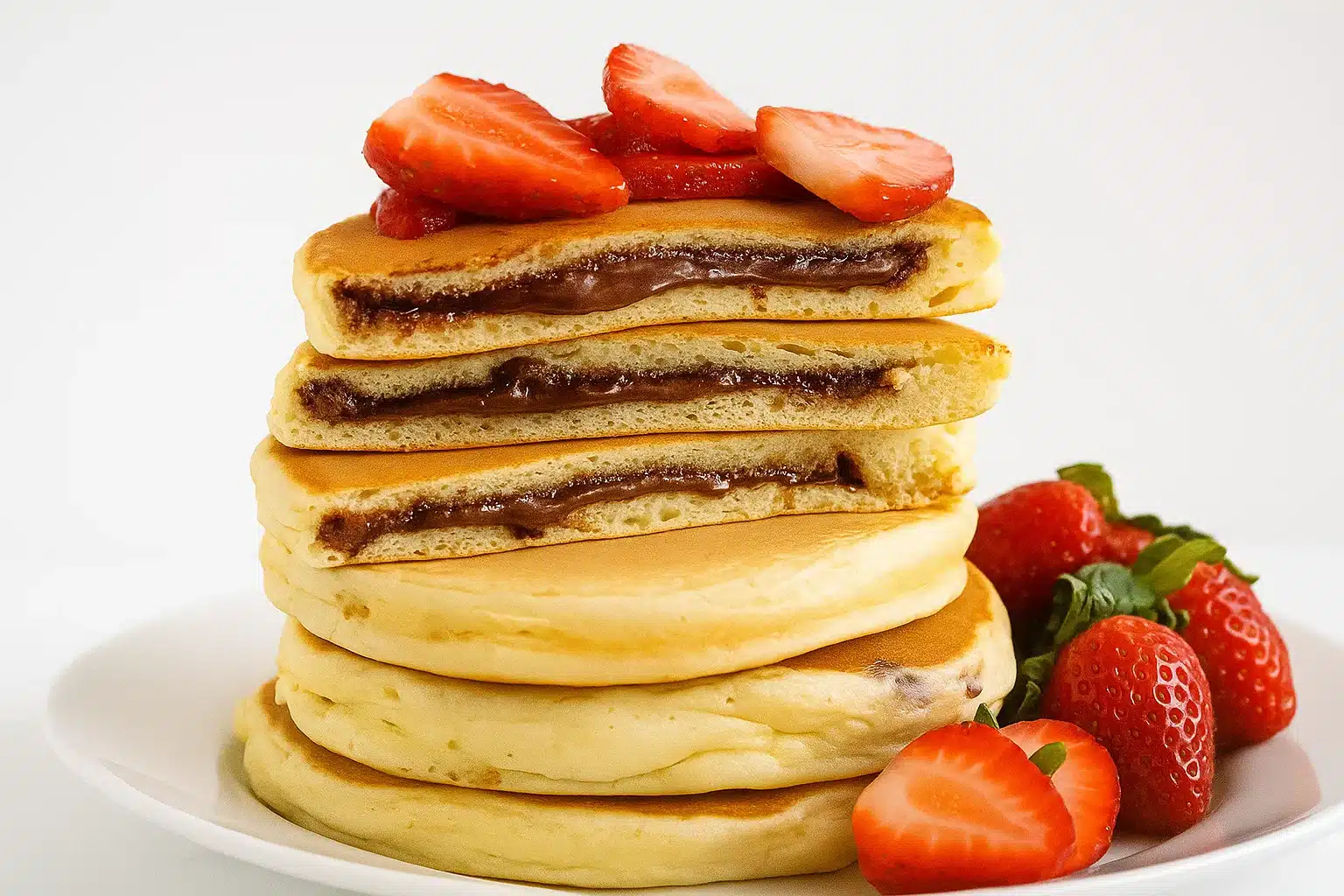 Nutella stuffed pancakes