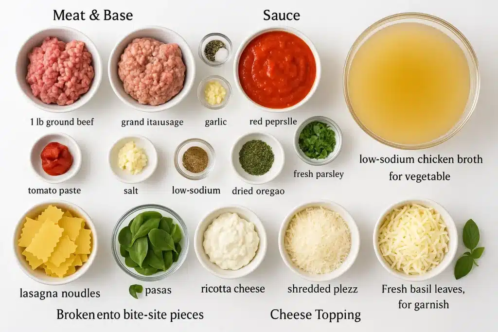 Lasagna soup