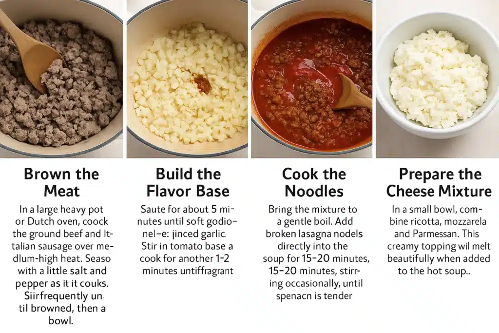 Lasagna soup