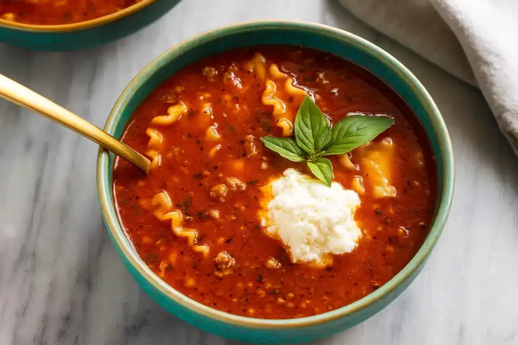 Lasagna soup