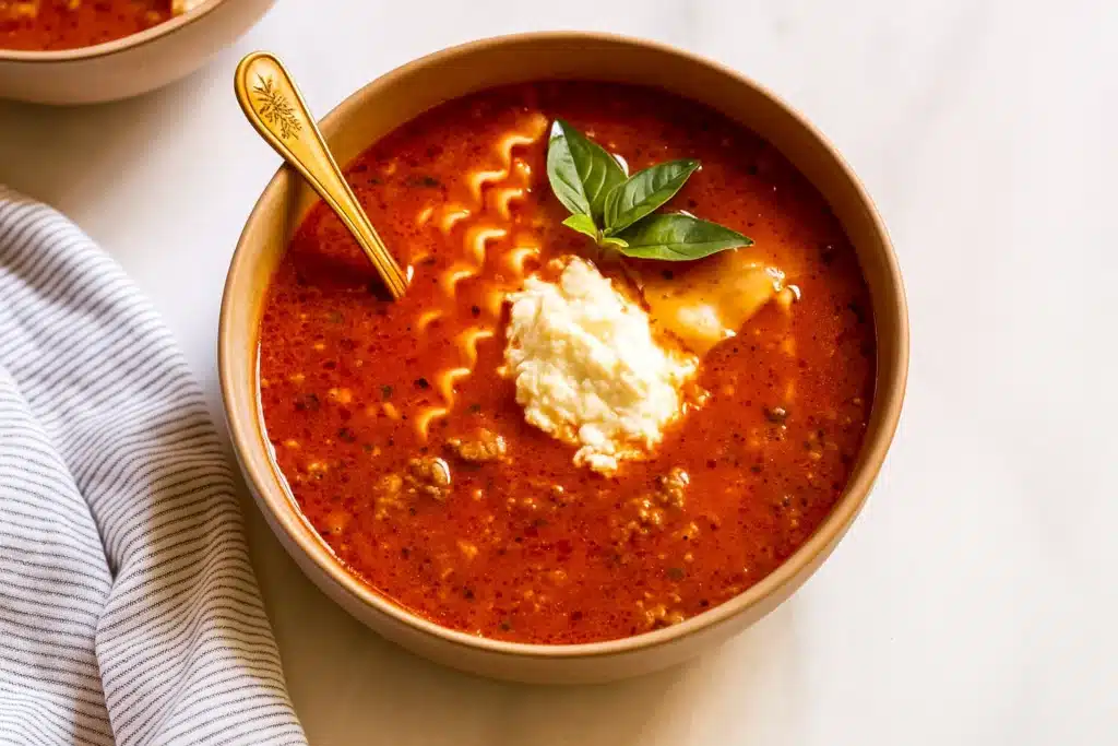 Lasagna soup