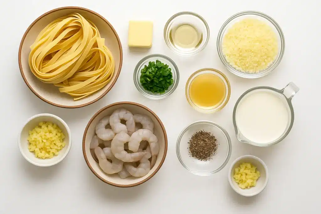 Creamy Garlic Prawn Pasta