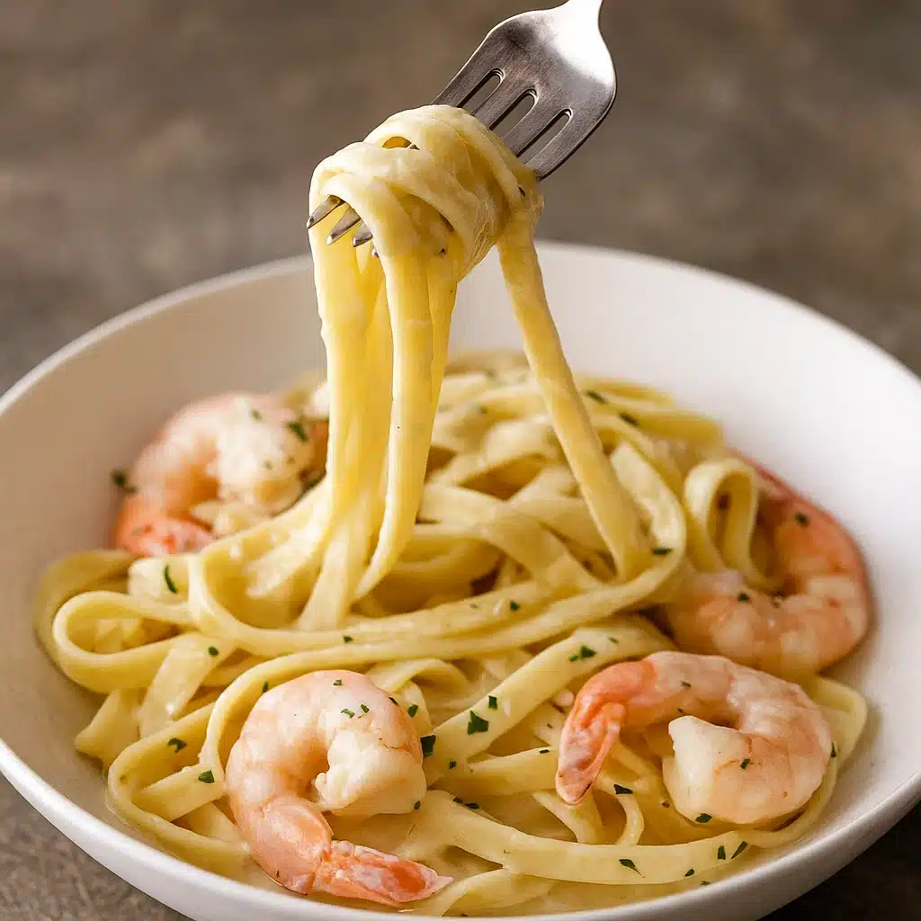 Creamy Garlic Prawn Pasta