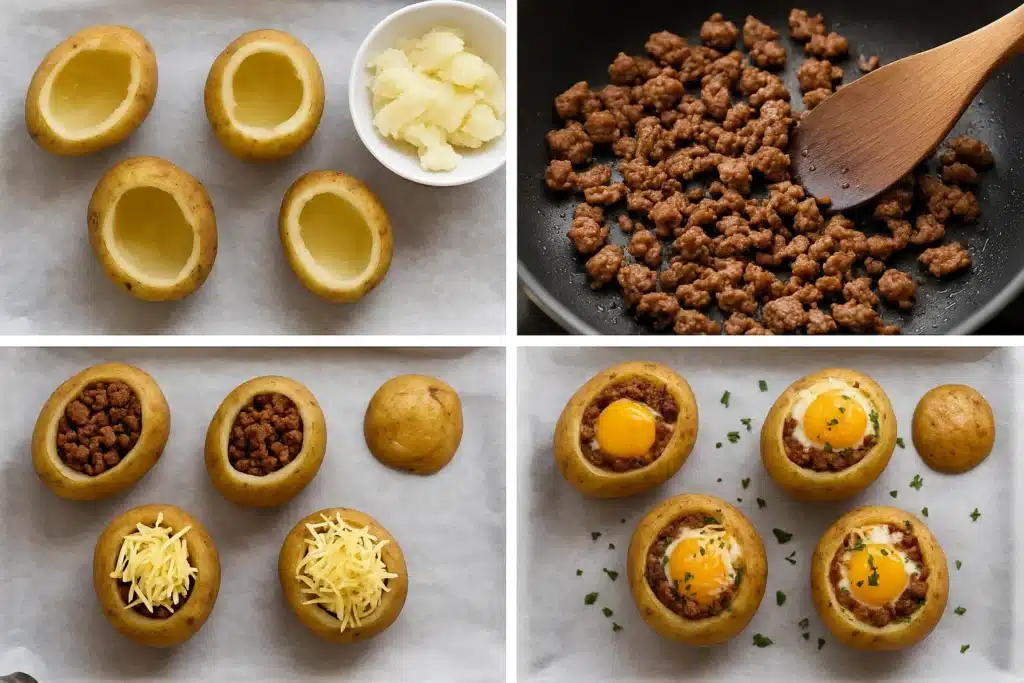 Egg Stuffed Potatoes