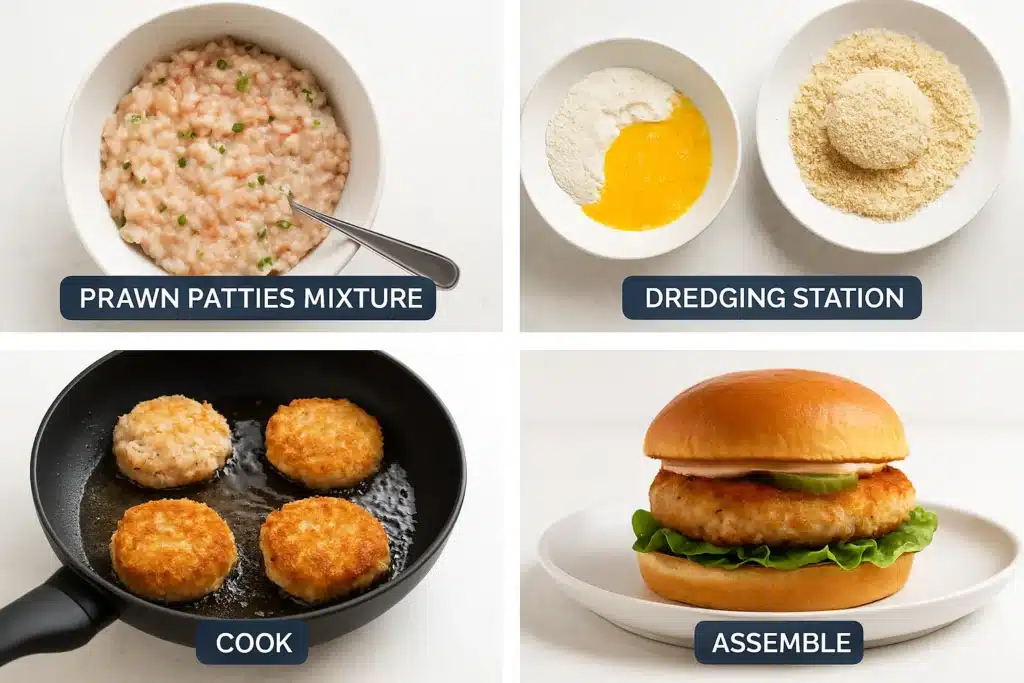 Crispy Prawn Burgers