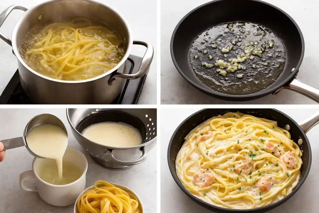 Alfredo Salmon Pasta