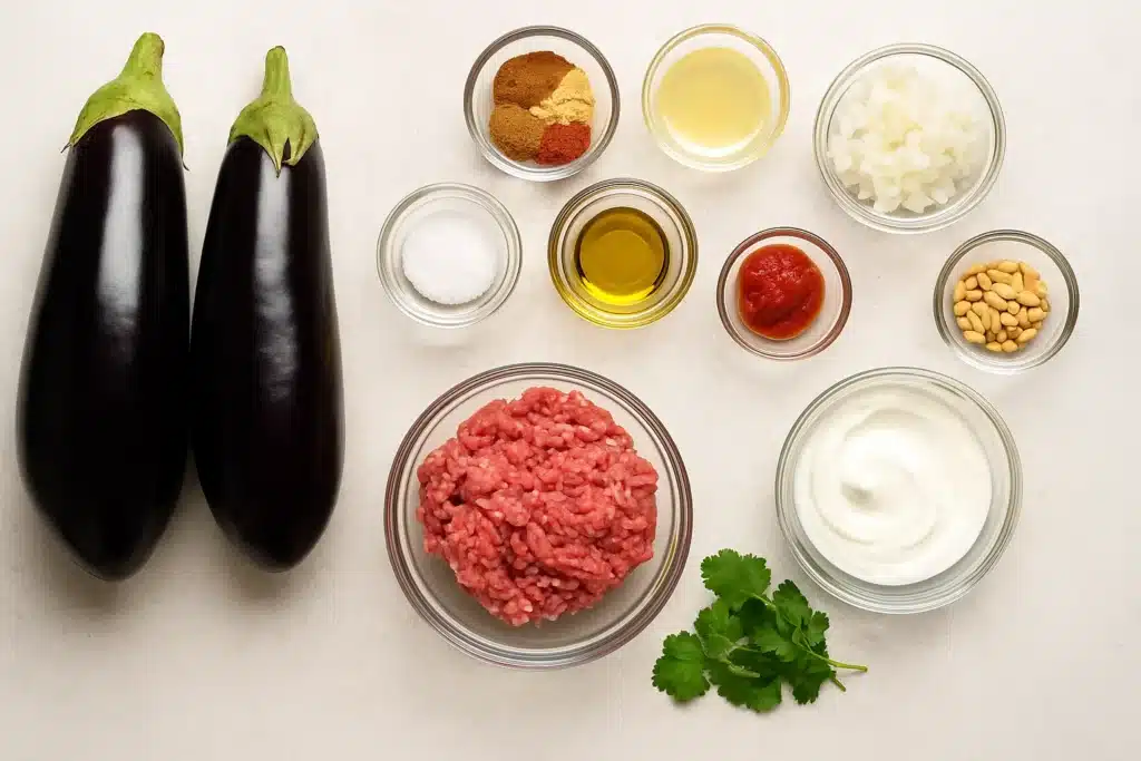 Moroccan stuffed eggplant