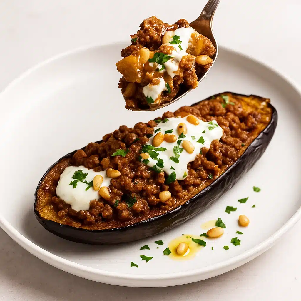 Moroccan stuffed eggplant