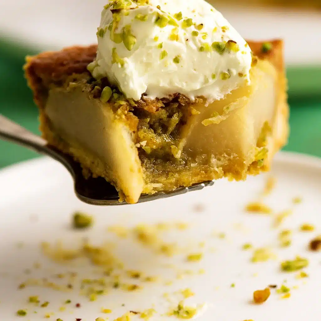 Pistachio Pear Tart