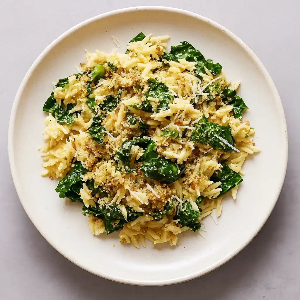 Cheesy Kale Orzo