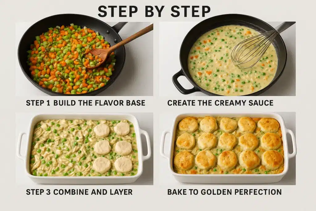 Cooking process for creamy vegetable dish