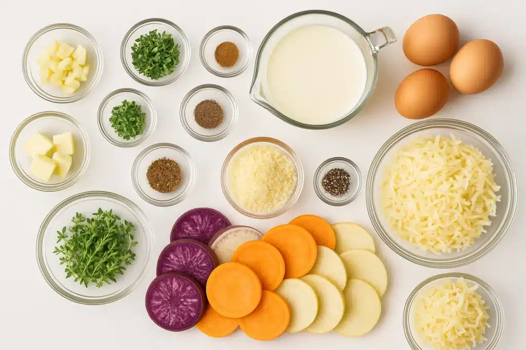 Ingredients for a colorful dish