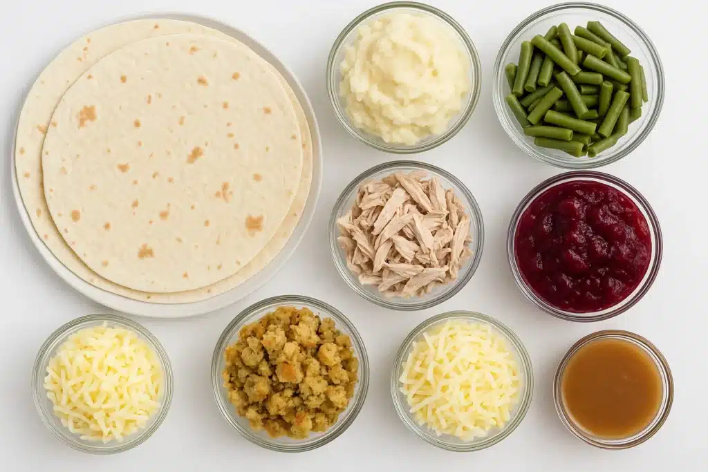 Ingredients for a Thanksgiving meal