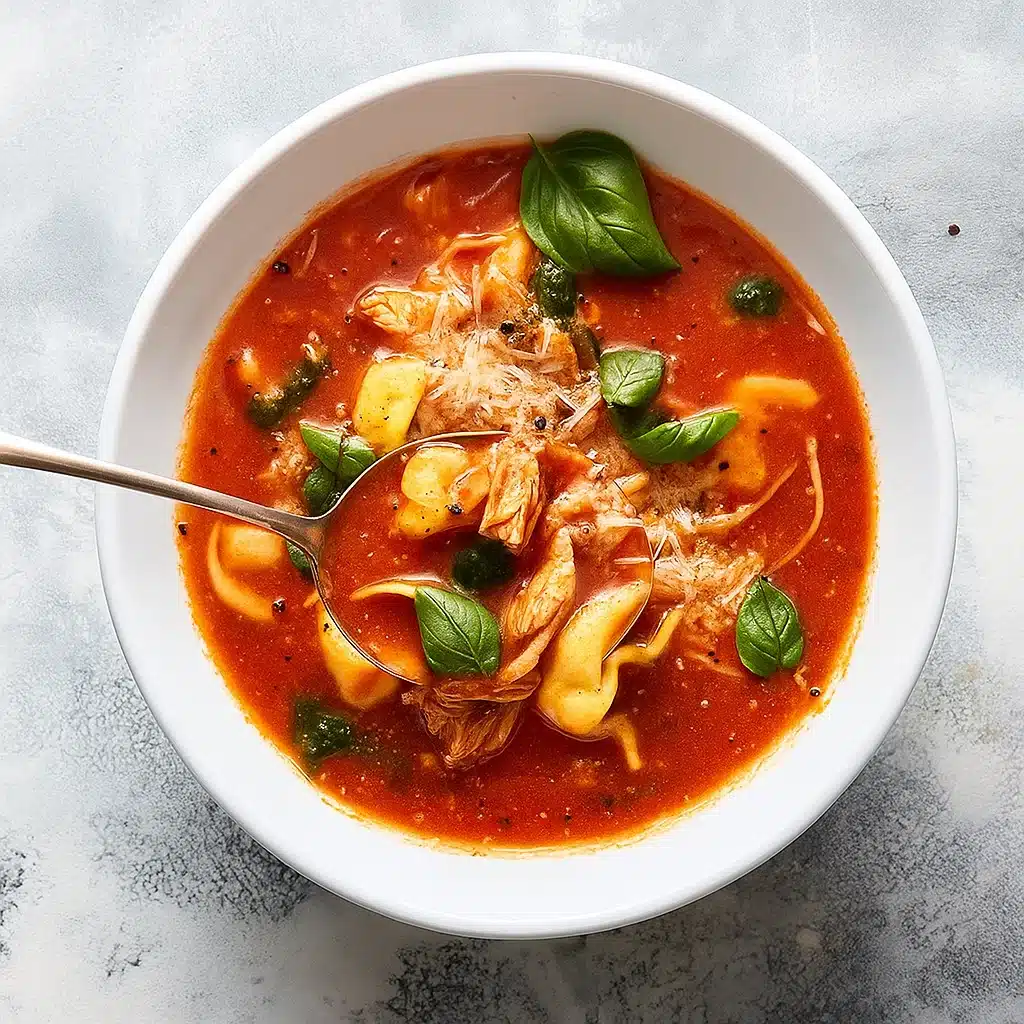 Chicken Tortellini Tomato Soup