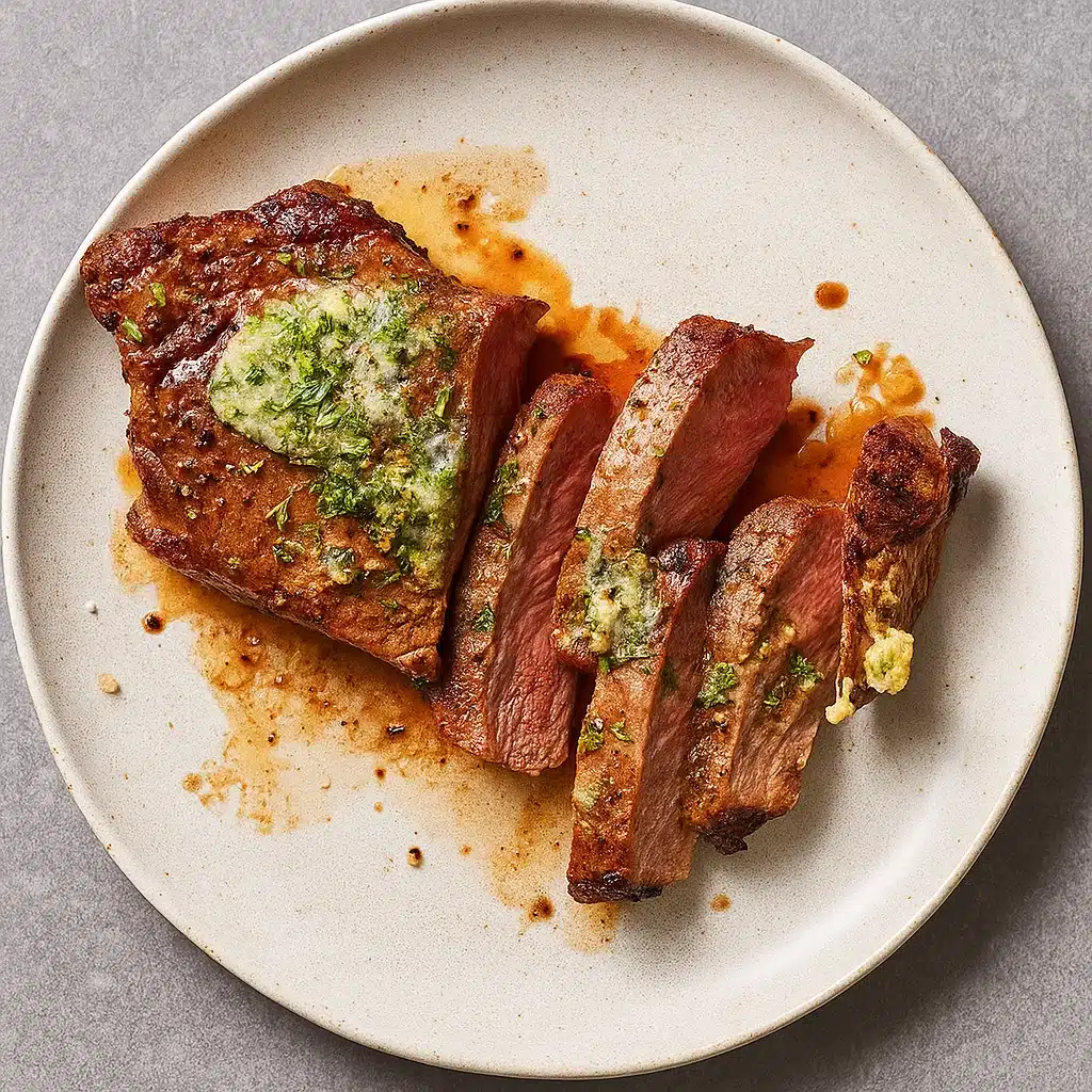 Steak with Garlic-Herb Butter