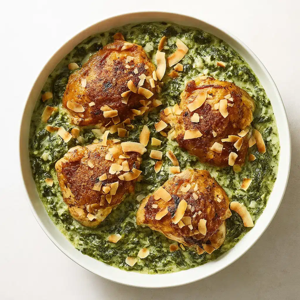 Spinach With Chicken Thighs