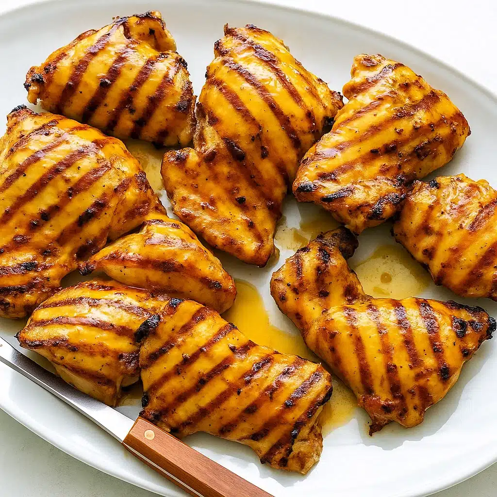 Grilled Honey-Mustard Chicken Thighs