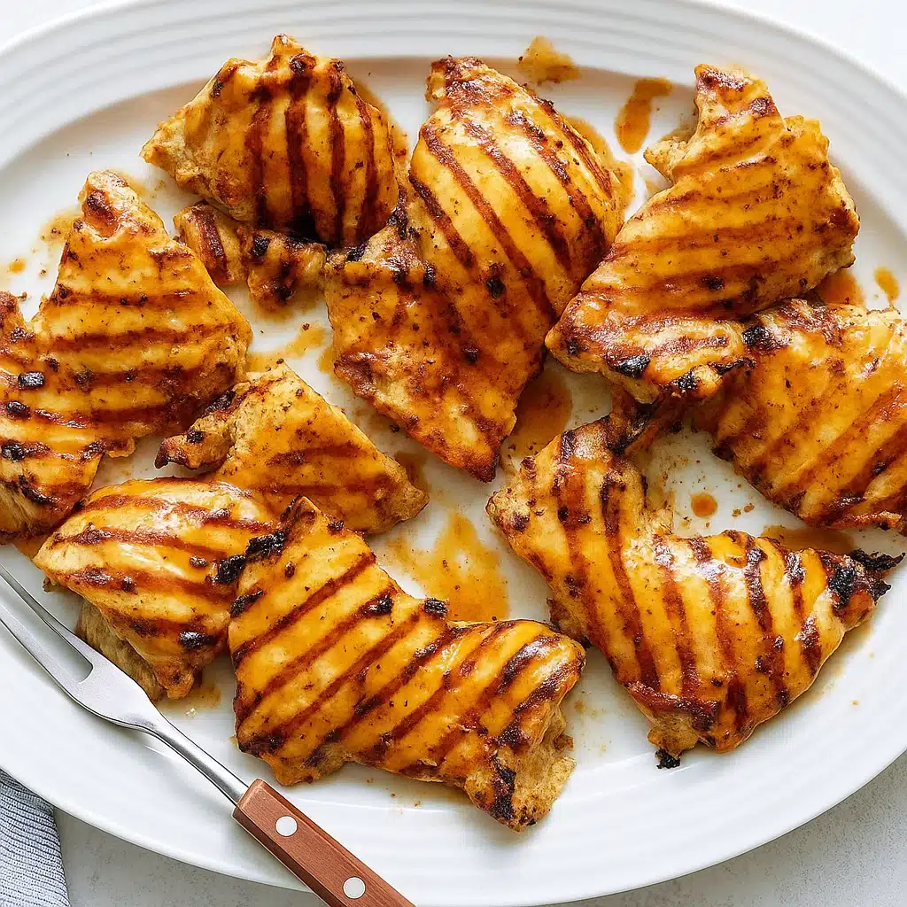 Grilled Honey-Mustard Chicken Thighs