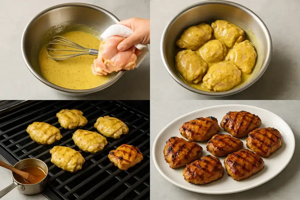 Grilled Honey-Mustard Chicken Thighs