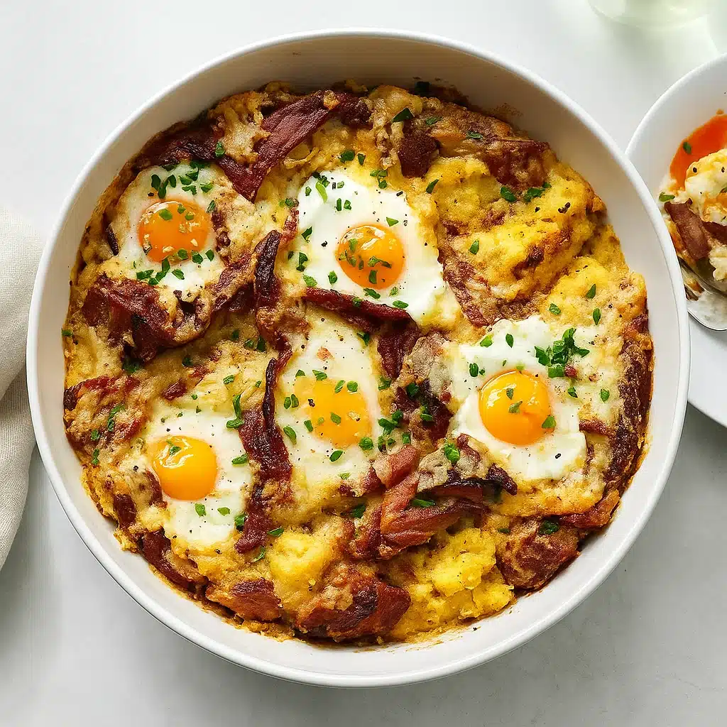 Beef, Egg and Cheese Strata