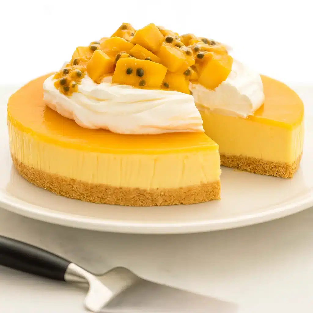 No Bake Mango Cheesecake