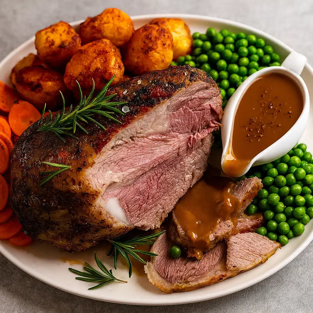 Roast Lamb Leg with Gravy
