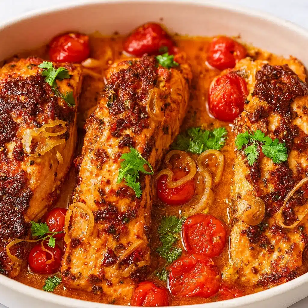 Baked Salmon With Harissa