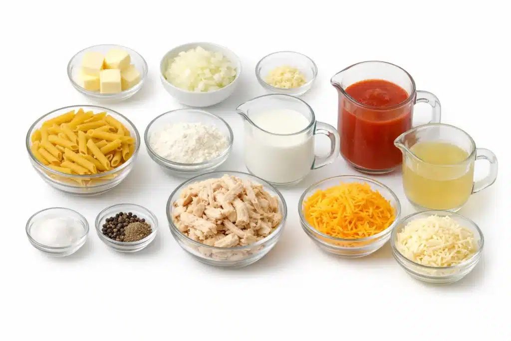 Creamy Tomato Pasta Bake with Chicken