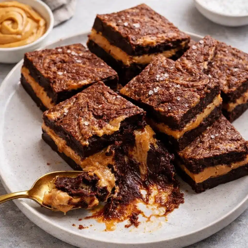 Peanut Butter Stuffed Brownies