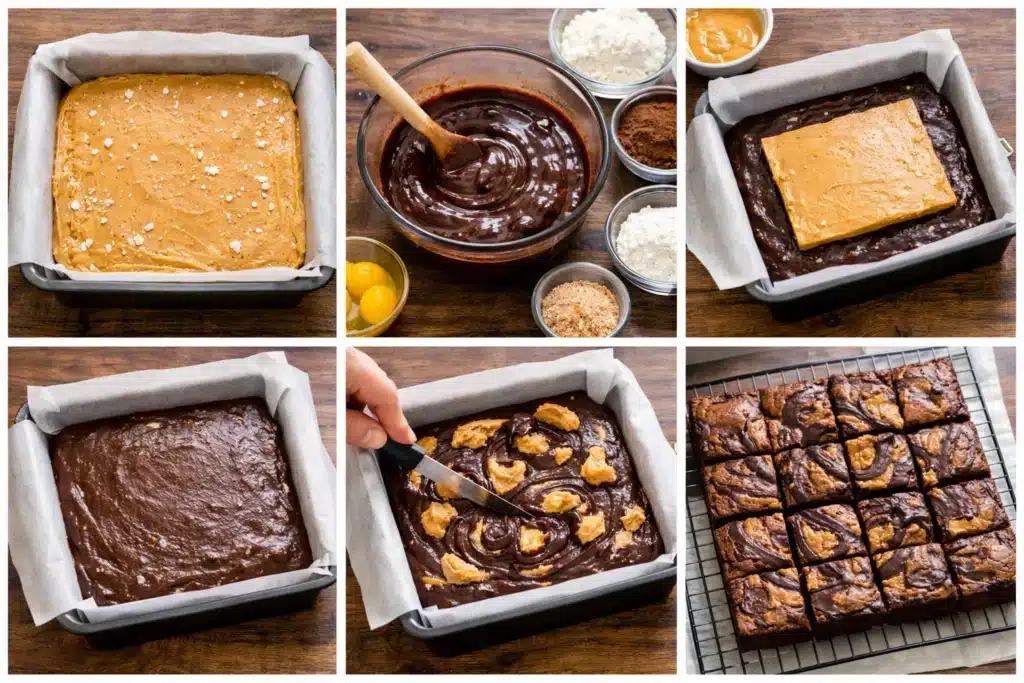 Peanut Butter Stuffed Brownies
