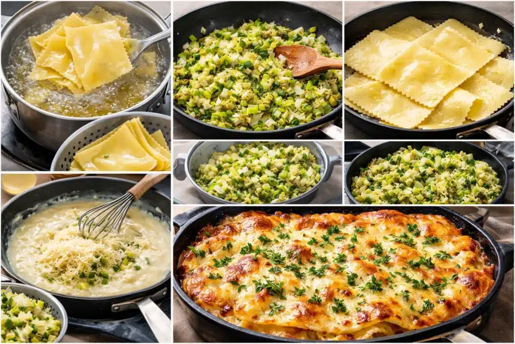 White Skillet Lasagna