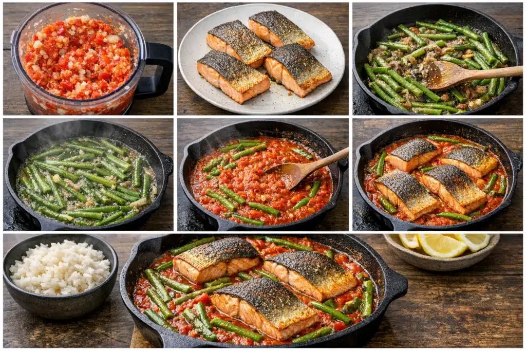 Salmon and Green Beans 3 Salmon and Green Beans