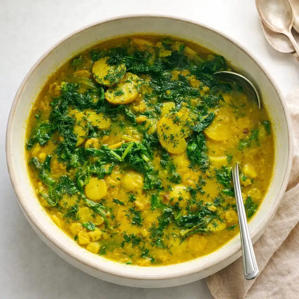 Golden Potato and Greens Soup 4 Golden Potato and Greens Soup